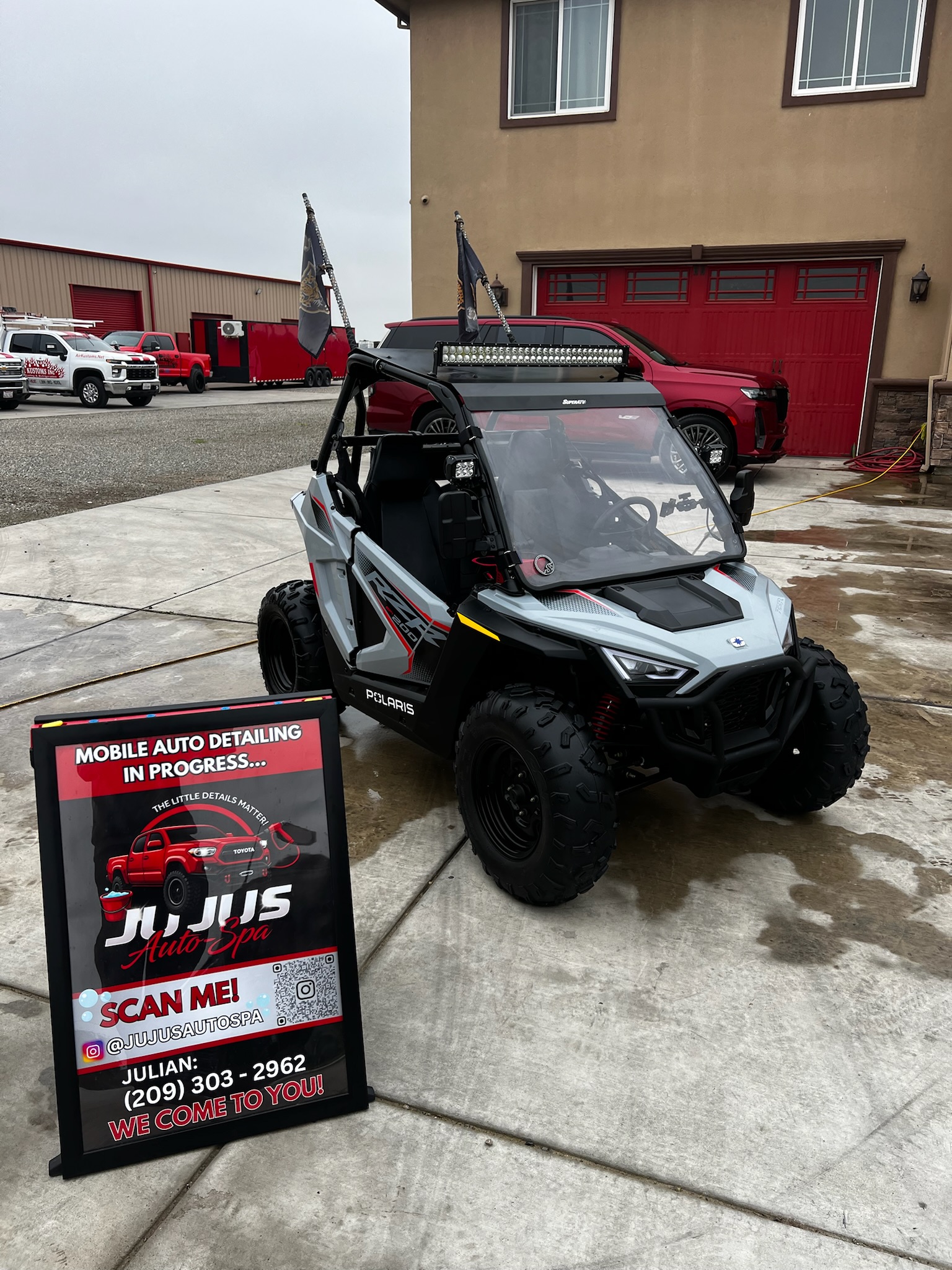 Polaris RZR Silver Mobile Detail