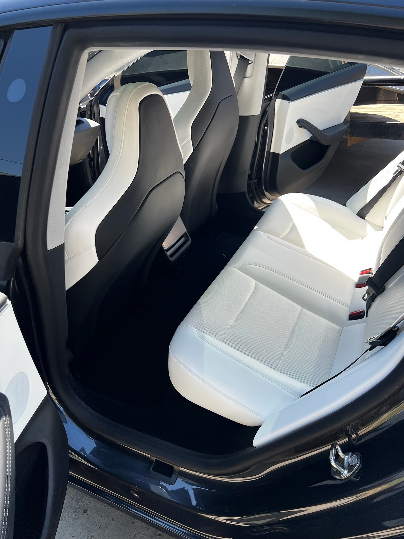 Tesla Model 3 Rear Seats Detail
